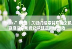 “3•15”调查｜关键词搜索背后的玄机：百度搜索消费贷款注意欺诈风险