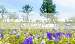 跨境电商iPhone15配件爆卖，给外国人一点小小的义乌震撼！