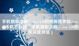 手机摄影之巅：vivo X20拍照深度体验vivox20手机怎么样「手机摄影之巅：vivo X20拍照深度体验」