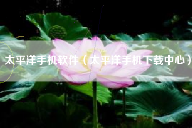 太平洋手机软件（太平洋手机下载中心）