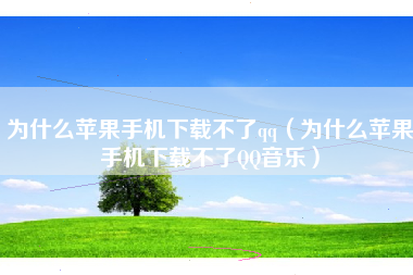 为什么苹果手机下载不了qq（为什么苹果手机下载不了QQ音乐）